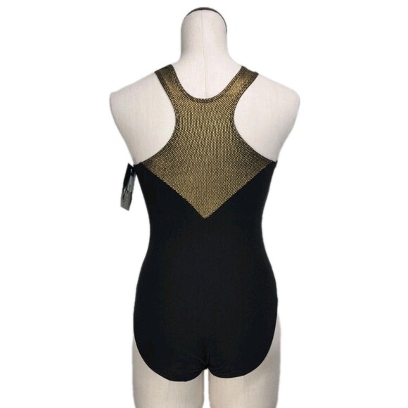 GK Elite Pixelated Metallic Racerback Cotton Tank Leotard Bodysuit AL Adult L - Picture 6 of 16